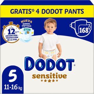 Dodot Bebé Sensitive Pañales, Talla 5, 11-16 kg