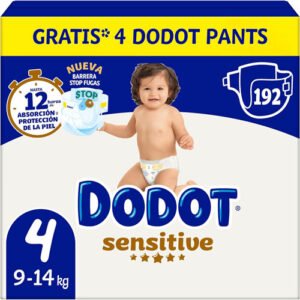 Dodot Pañales Bebé Sensitive, Talla 4 (9-14 kg)