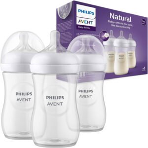 Philips Avent Biberón Natural Response: 3 biberones para bebés recién nacidos de 260