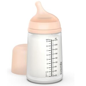 Suavinex, Biberón Anticólico Zero Zero, con Tetina de Flujo Medio (M)