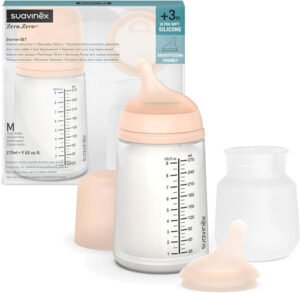 Suavinex, Set Biberón Anticólicos. Incluye Biberón Completo 270 ml con Tetina