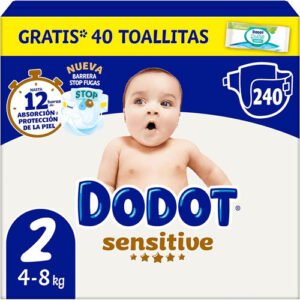 Dodot Pañales Bebé Sensitive, Talla 2 (4-8 kg)