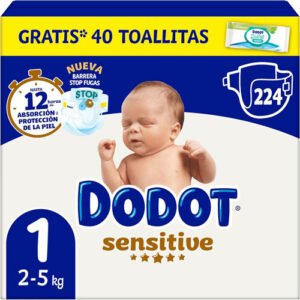 Dodot Pañales Bebé Sensitive, Talla 1 (2-5 kg)