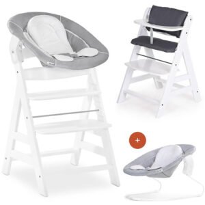 hauck Alpha Plus Newborn Set de Trona Evolutiva Bebe de Madera con Hamaca
