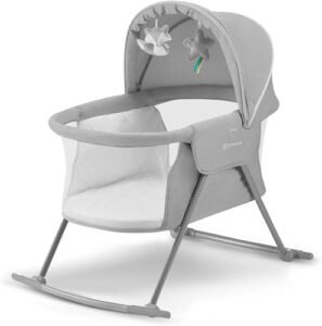 kk Kinderkraft LOVI Cuna mecedora bebé con colchón 3 en 1