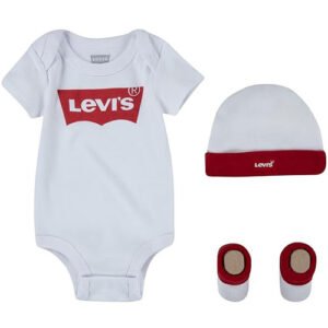 Levi's Classic Batwing Infant Hat Bodysuit Bootie Set 3pc