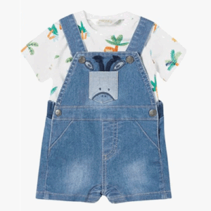 Peto Bebe Tejano-Con Camiseta Manga Corta
