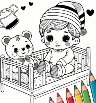 Cosas de bebé para colorear