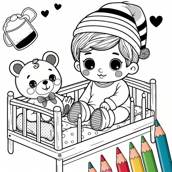 Cosas de bebé para colorear
